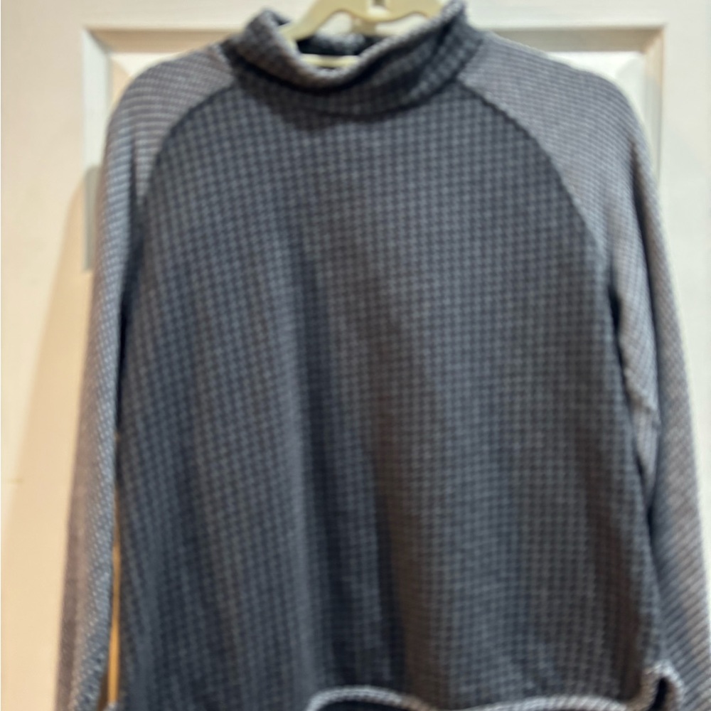 Loft Lou & Grey Textured Gray Turtleneck Sweater